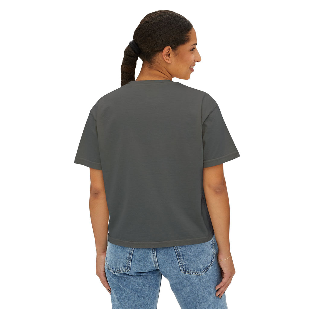 Zebra Stripe Star Tee | White Cropped Boxy Shirt