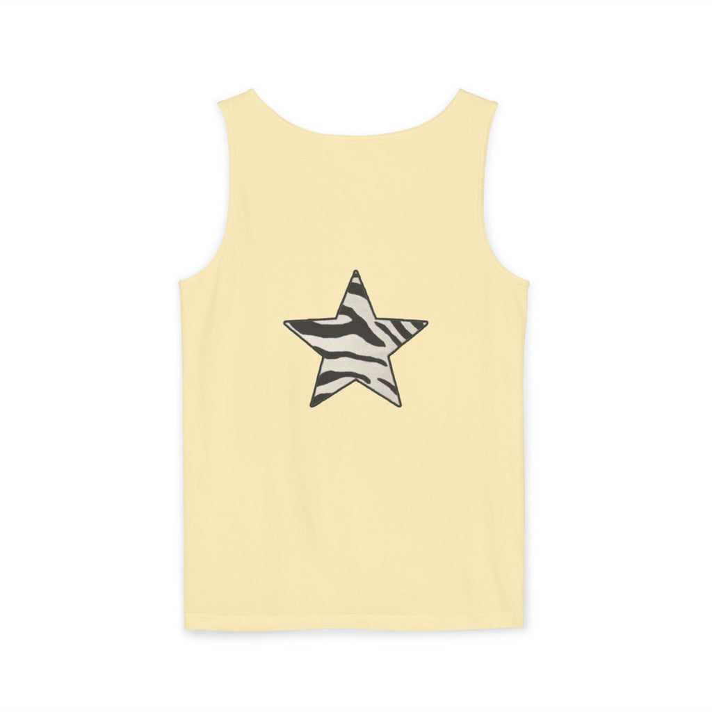 Zebra Print Star Tank Top | Star Graphic Tank