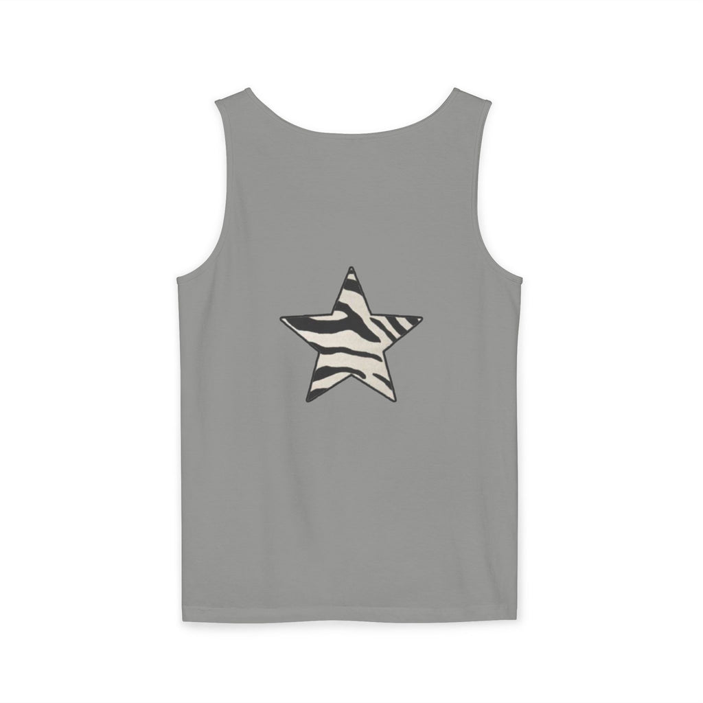 Zebra Print Star Tank Top | Star Graphic Tank