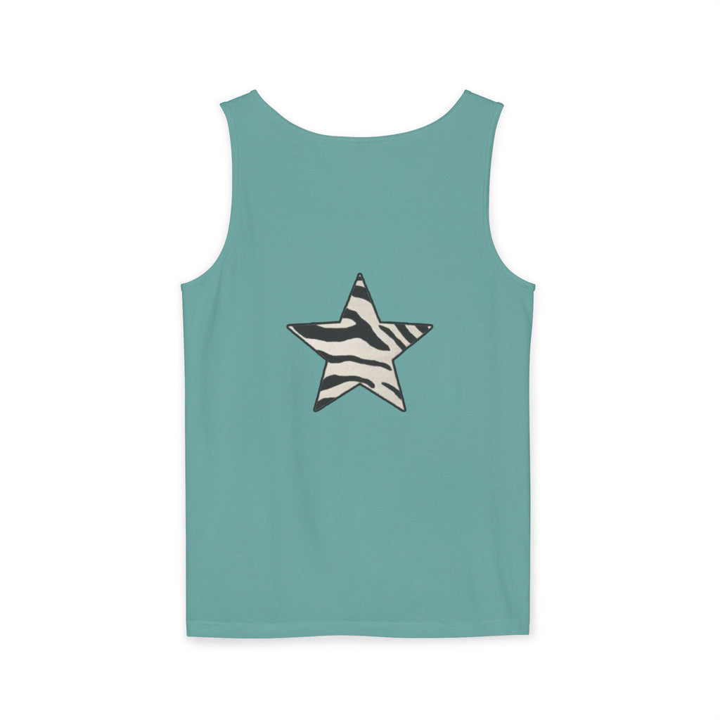 Zebra Print Star Tank Top | Star Graphic Tank