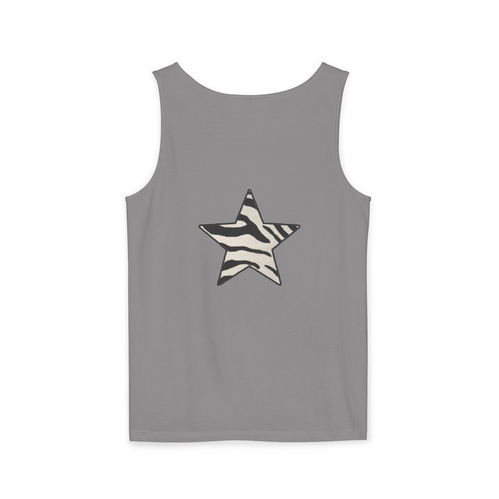 Zebra Print Star Tank Top | Star Graphic Tank