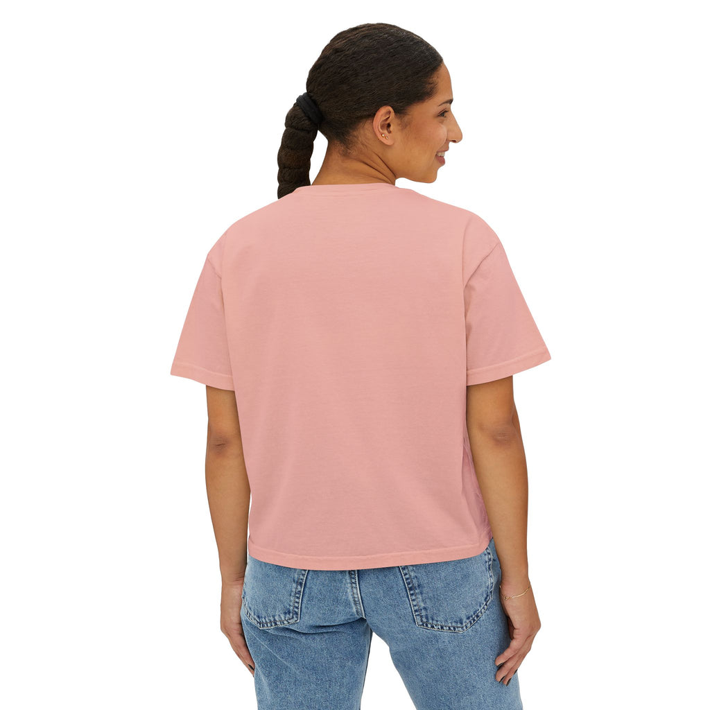 Zebra Stripe Star Tee | White Cropped Boxy Shirt