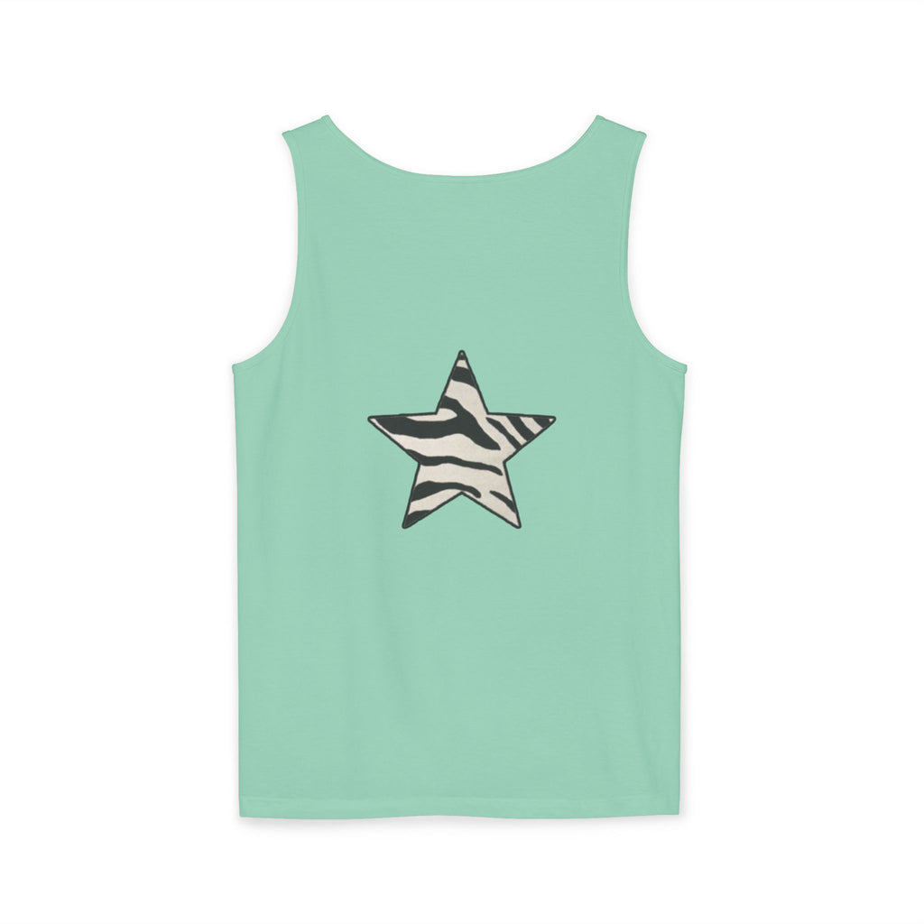 Zebra Print Star Tank Top | Star Graphic Tank