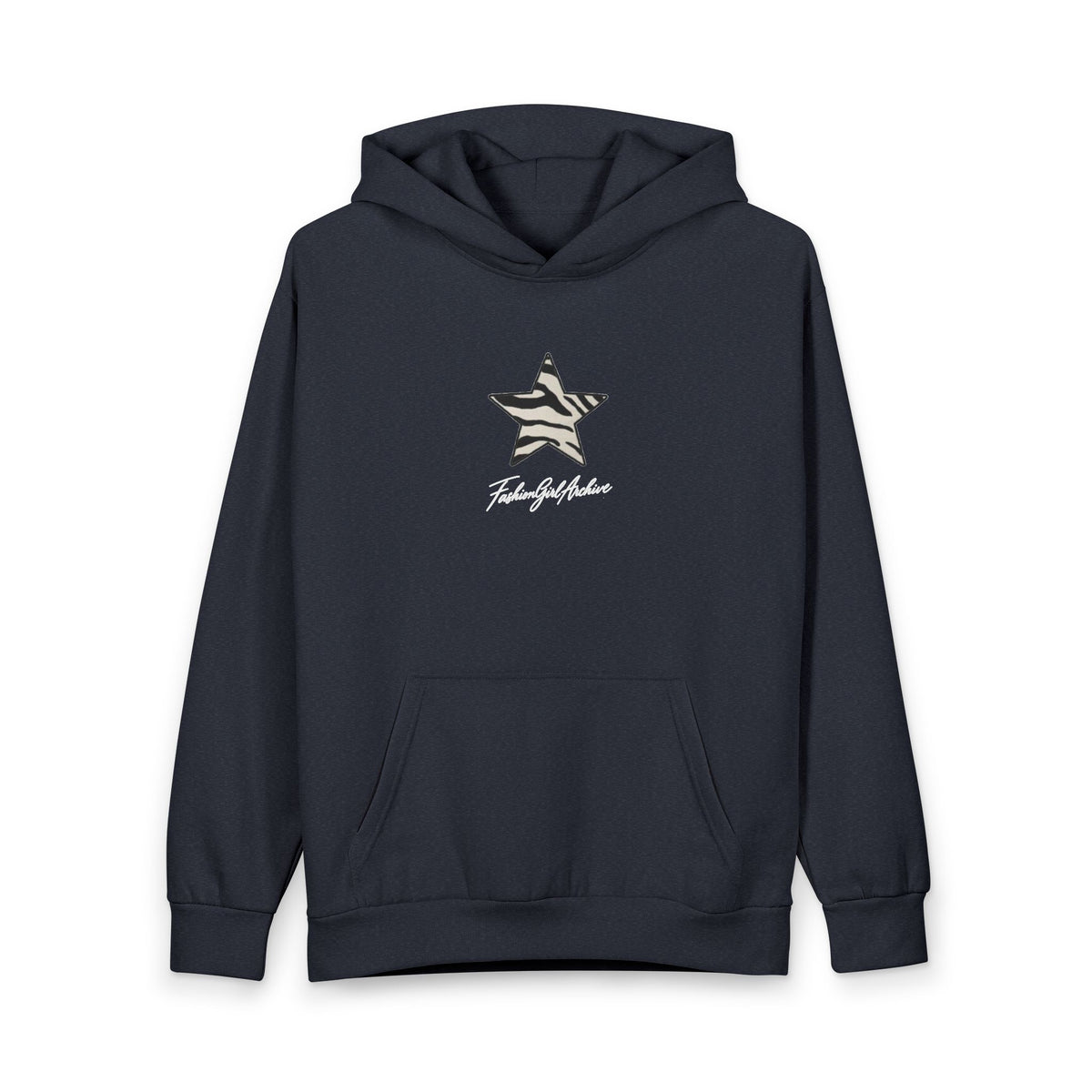 Zebra Star Hoodie — Oversized Urban Pullover with Signature Script