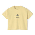 Zebra Stripe Star Tee | White Cropped Boxy Shirt