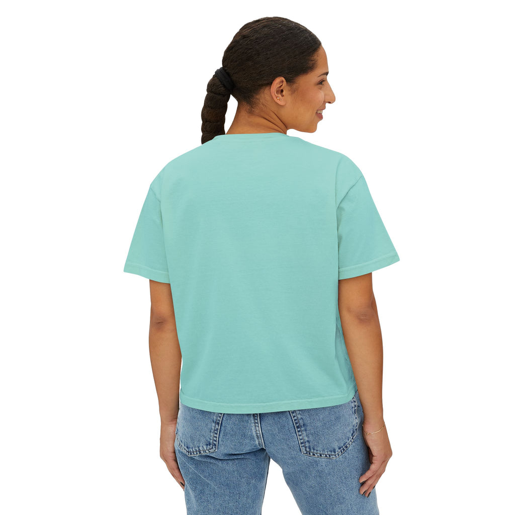 Zebra Stripe Star Tee | White Cropped Boxy Shirt