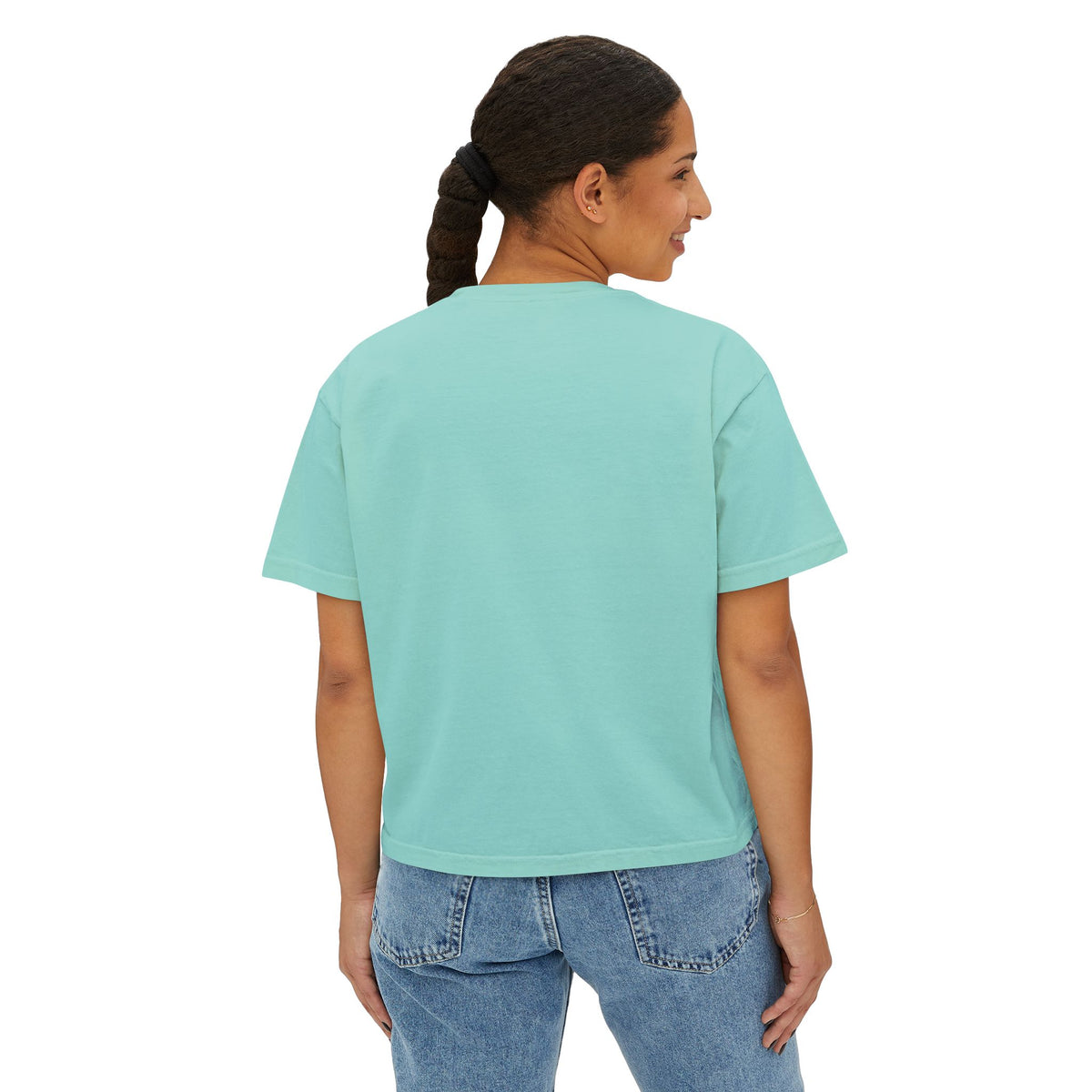 Zebra Stripe Star Tee | White Cropped Boxy Shirt
