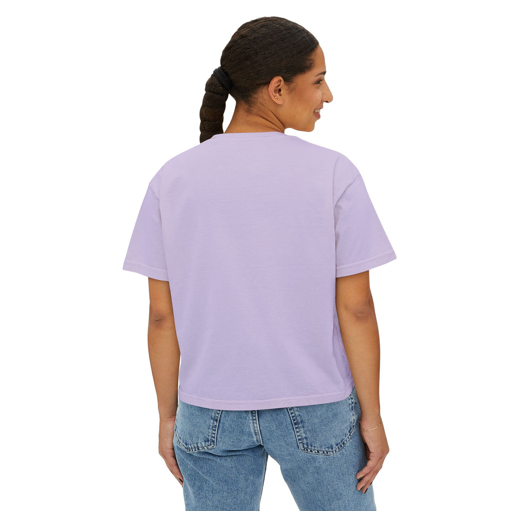 Zebra Stripe Star Tee | White Cropped Boxy Shirt