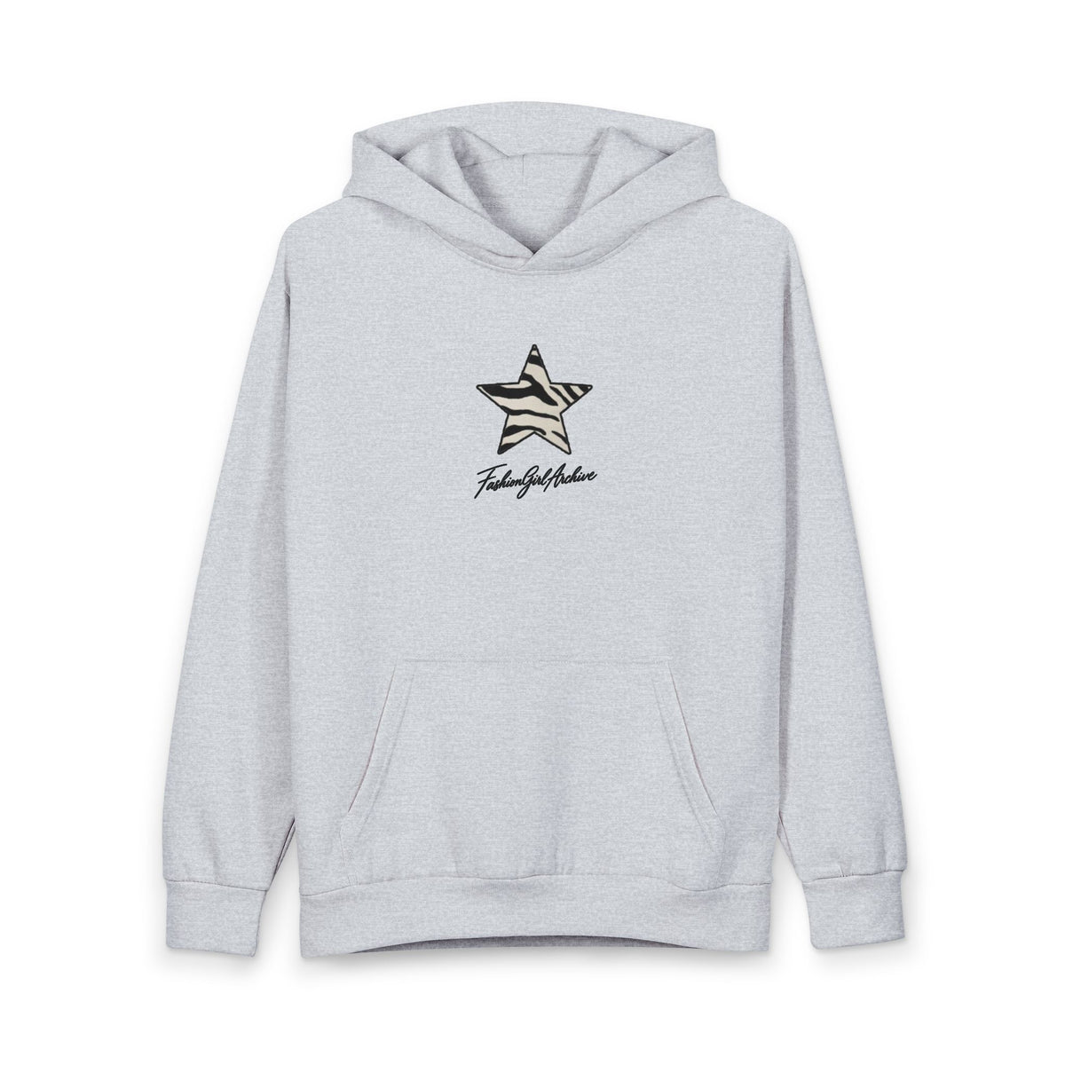 Zebra Star Hoodie — Oversized Urban Pullover with Signature Script