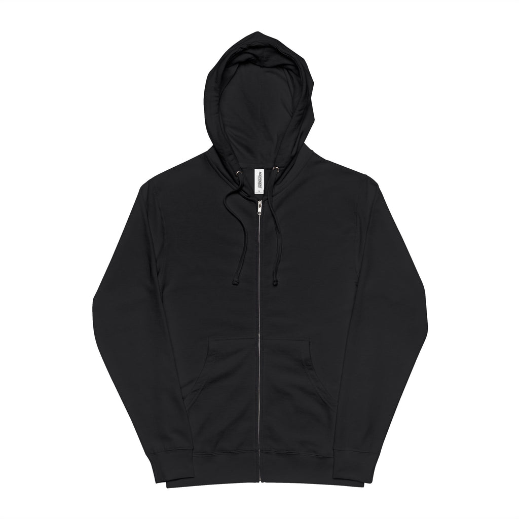 Zebra Star Zip Hoodie — Graphic Fleece Zip-Up for Casual Streetwear