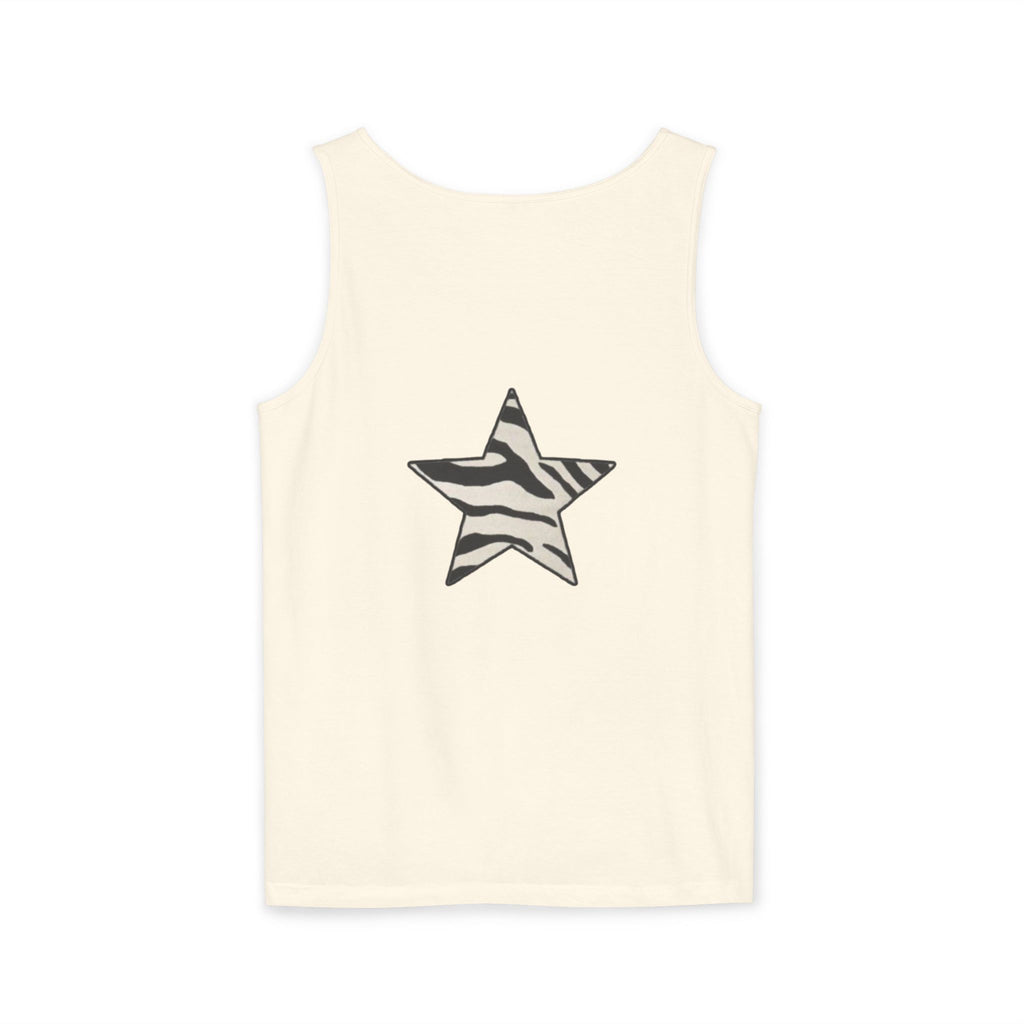 Zebra Print Star Tank Top | Star Graphic Tank
