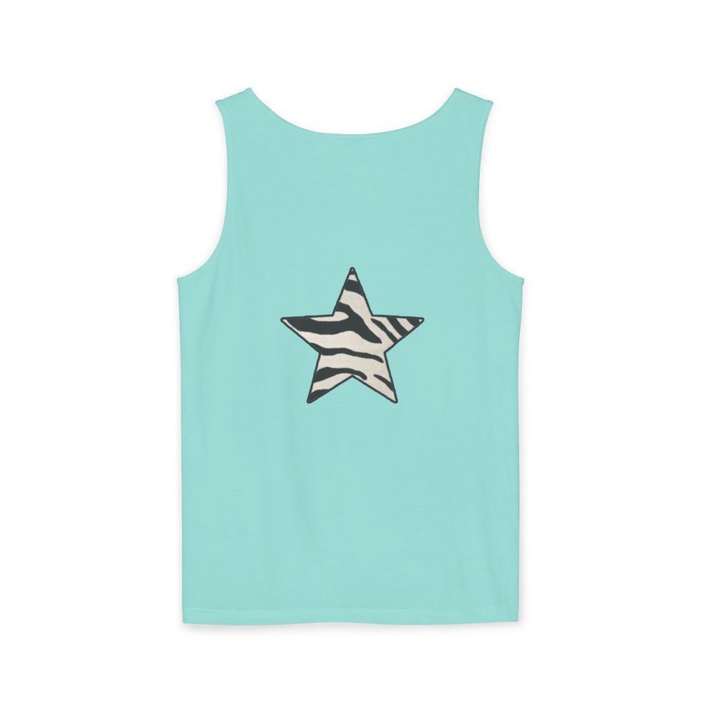 Zebra Print Star Tank Top | Star Graphic Tank