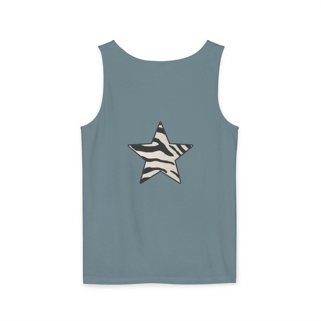 Zebra Print Star Tank Top | Star Graphic Tank