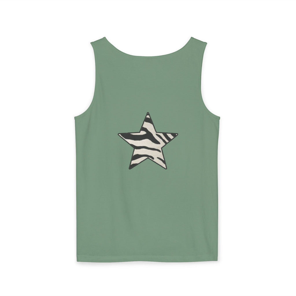 Zebra Print Star Tank Top | Star Graphic Tank