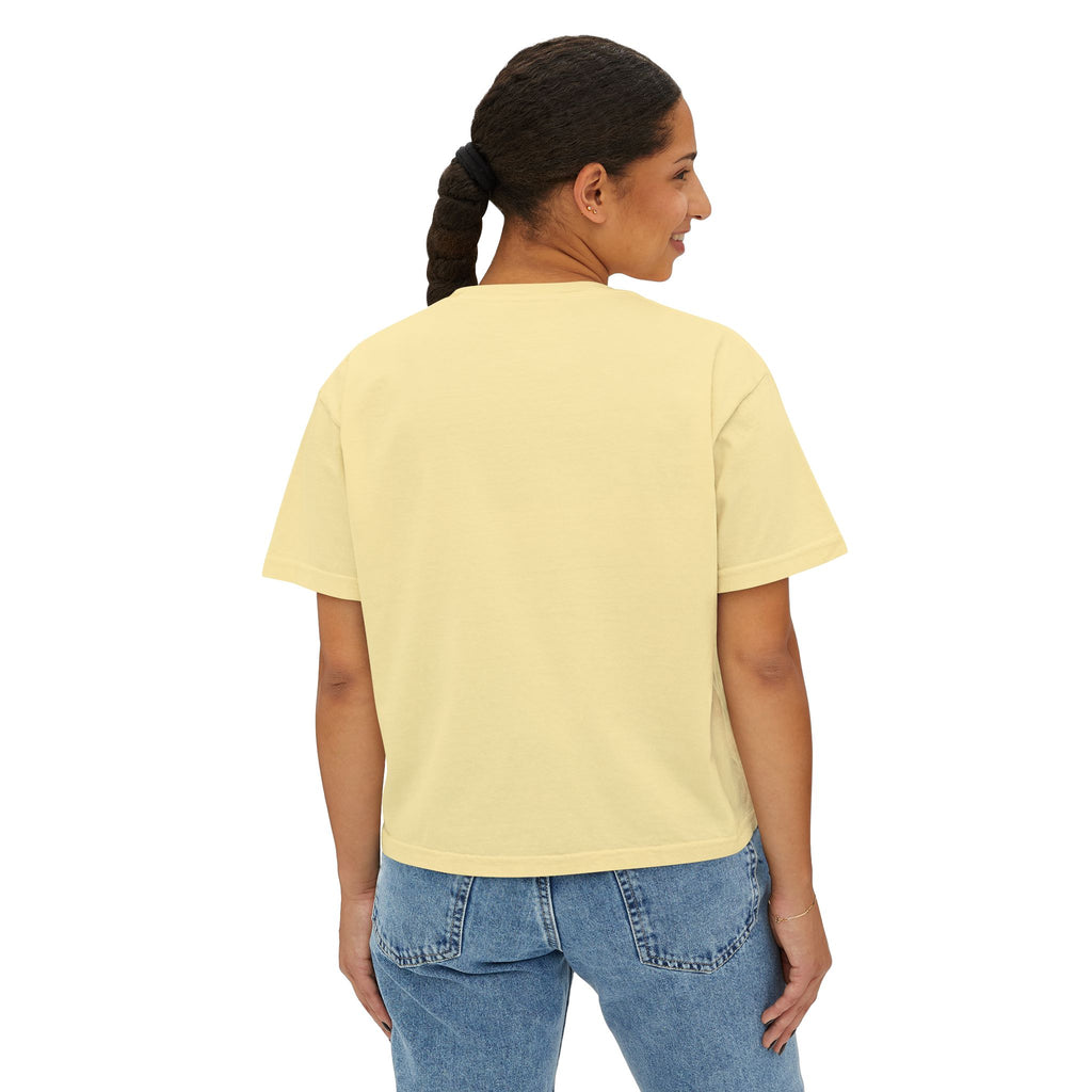 Zebra Stripe Star Tee | White Cropped Boxy Shirt