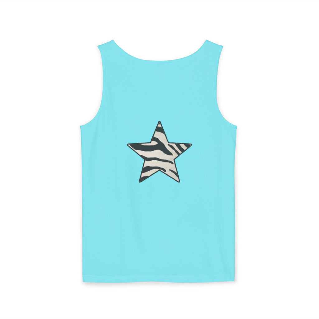 Zebra Print Star Tank Top | Star Graphic Tank