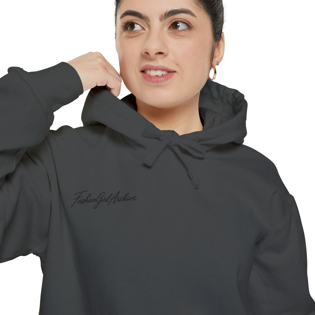 Minimal Script Hoodie — “Simple & Kind” Embroidered Chest Logo