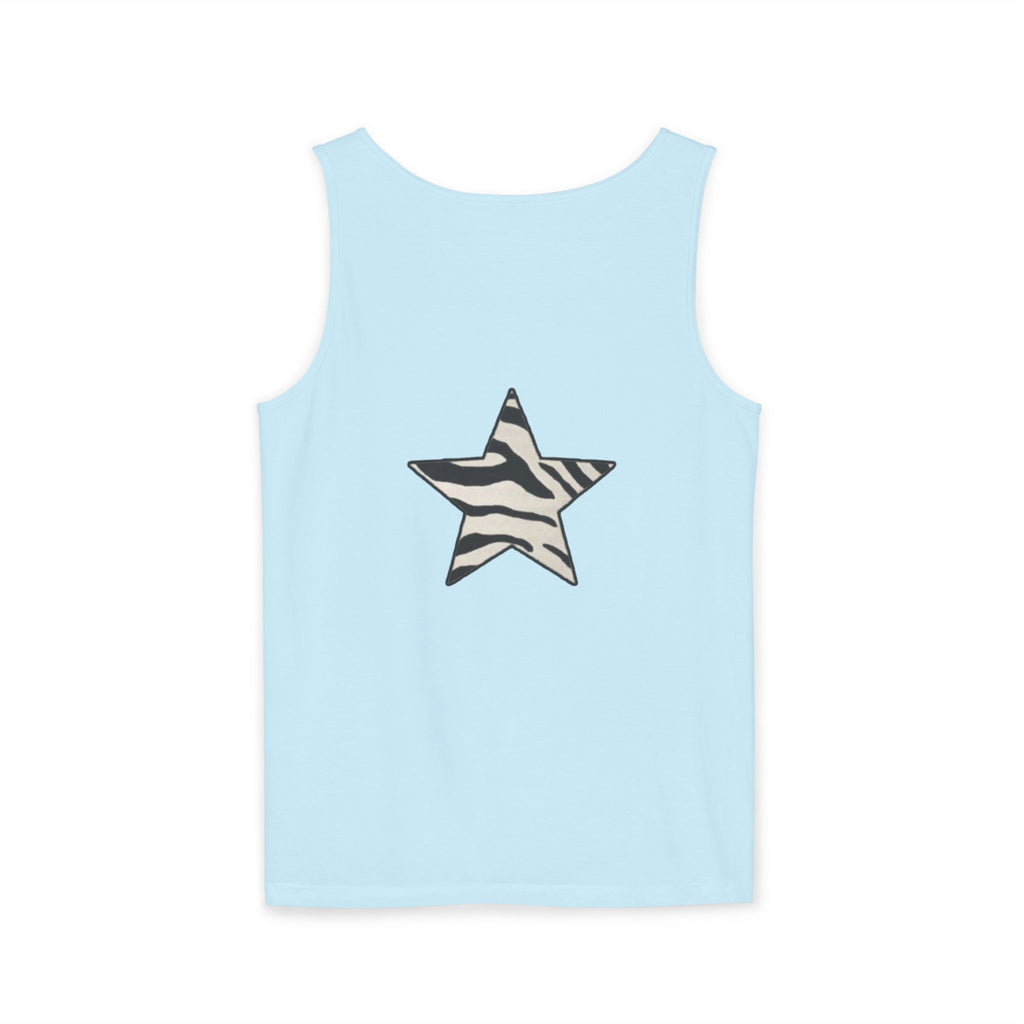 Zebra Print Star Tank Top | Star Graphic Tank